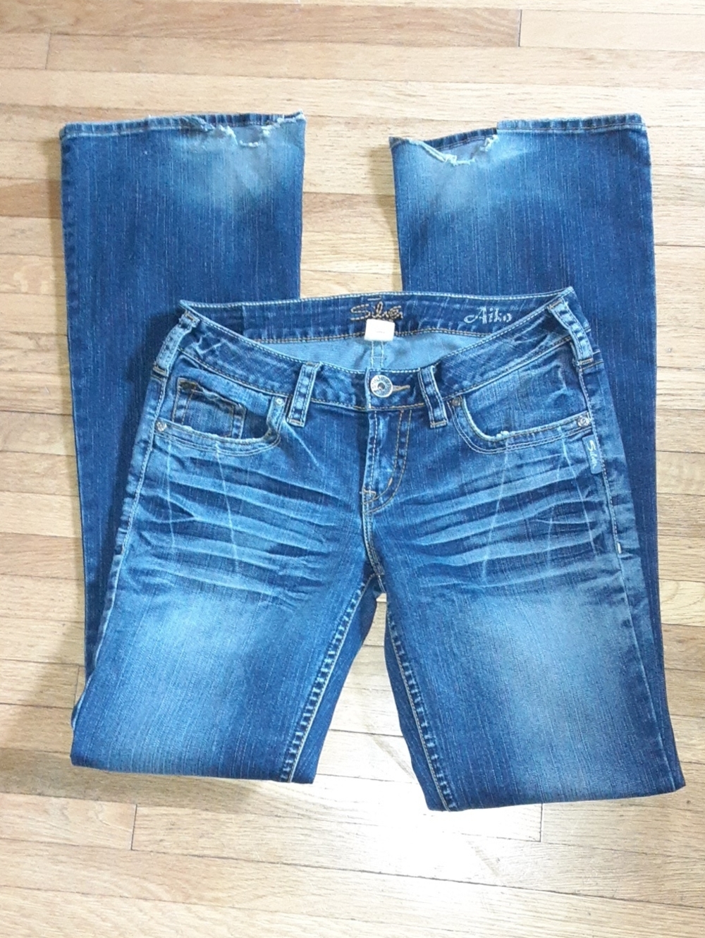 Silver Jeans Boot Cut Women's Blue Faded Stretch Denim